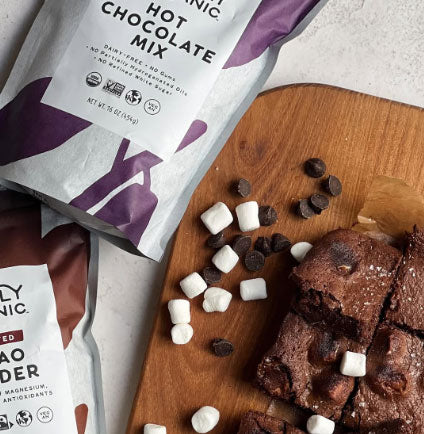 Brownies with vegan hot chocolate mix