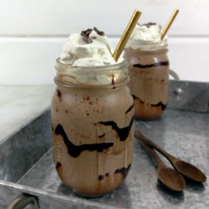 Cacao nibs coffee drink