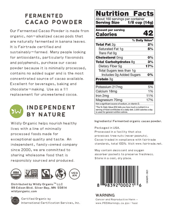 Fermented Cacao Powder | Organic | Raw