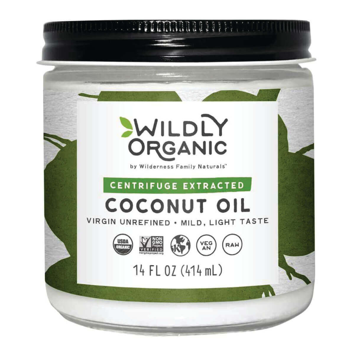 Wildly Organic Centrifuge Extracted Coconut Oil, virgin unrefined, mild light taste, 14 fl oz (414 mL)