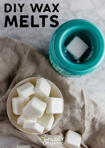 Photo of a bowl of wax melts and a wax warmer.