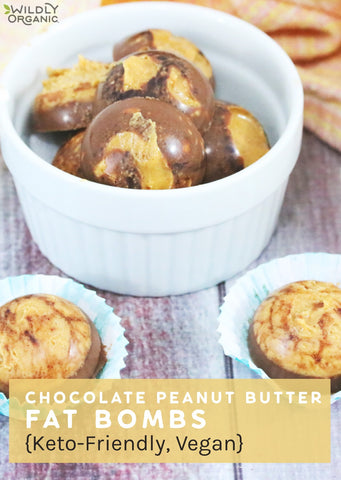 Chocolate Peanut Butter Fat Bombs Keto-Friendly, Vegan