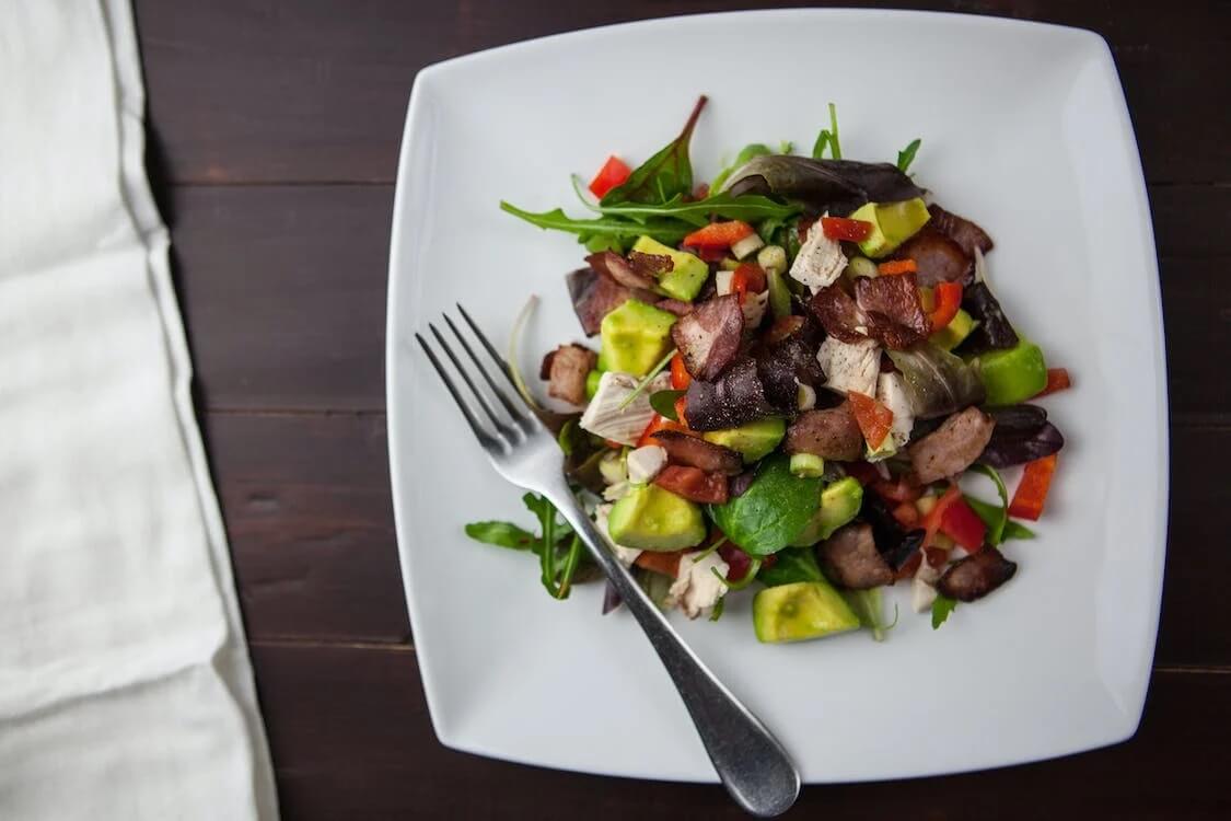 Vegetable salad on a plate