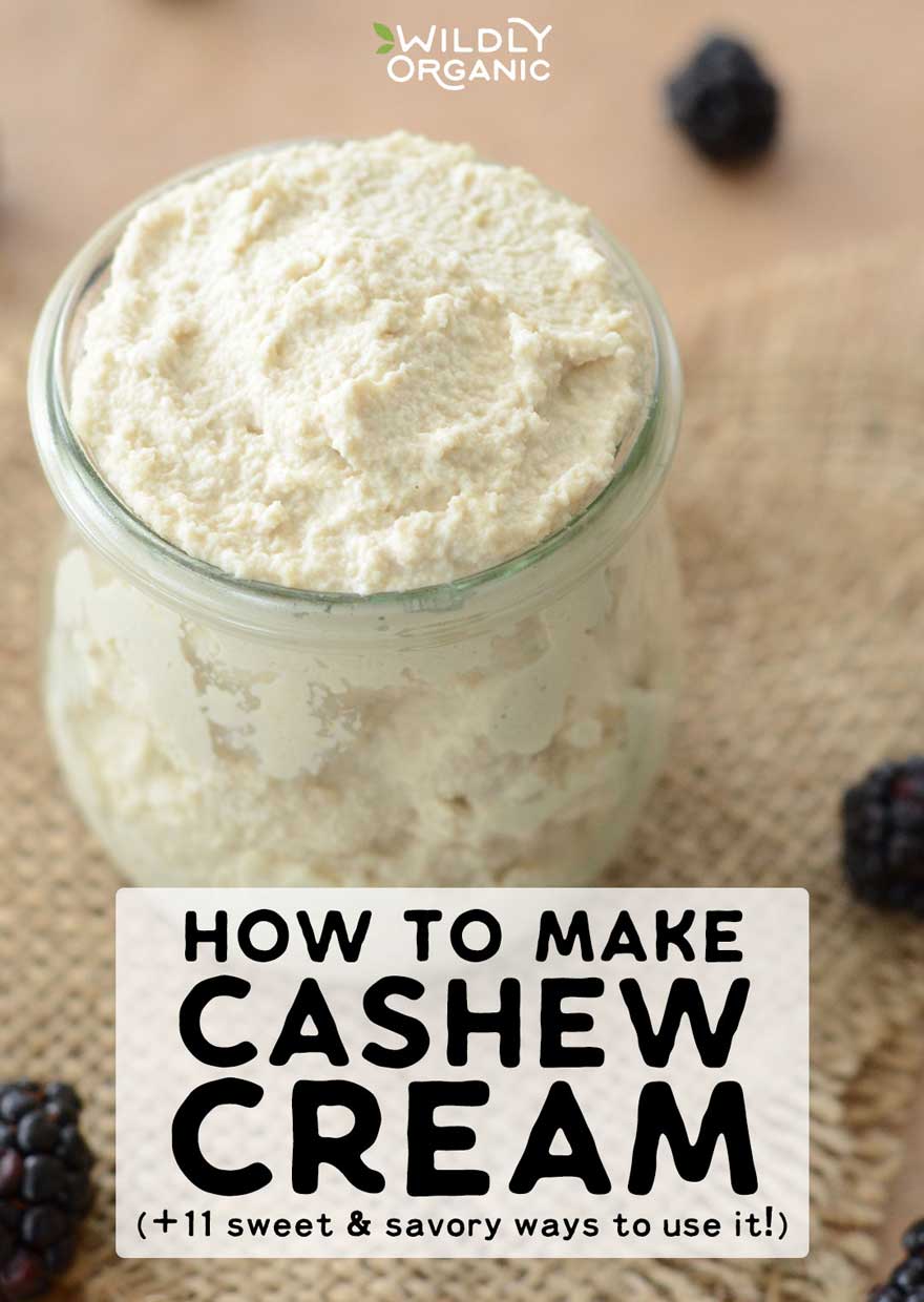 Cashew cream in a bowl, a versatile dairy-free alternative with 11 sweet and savory uses for vegan and healthy recipes
