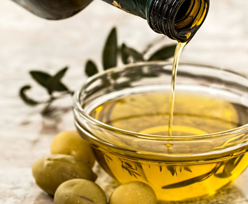 Oil poured into bowl