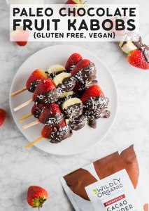 Paleo Chocolate Fruit Kabobs {Gluten Free, Vegan}
