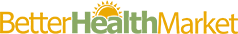 Better Health Market logo featuring a sun icon.