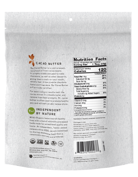 Cacao Butter | Organic | Raw